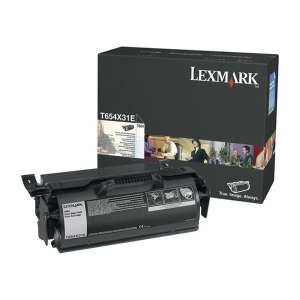 Lasertoner Lexmark T654X31E Svart 36 000 sidor
