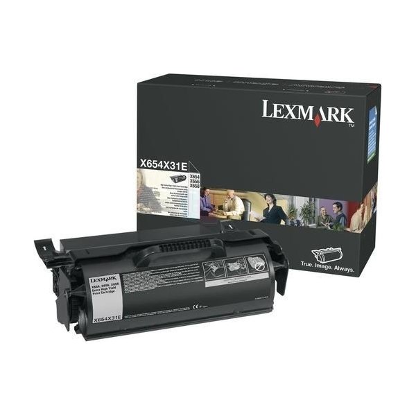 Lasertoner Lexmark X654X31E Svart 36 000 sidor