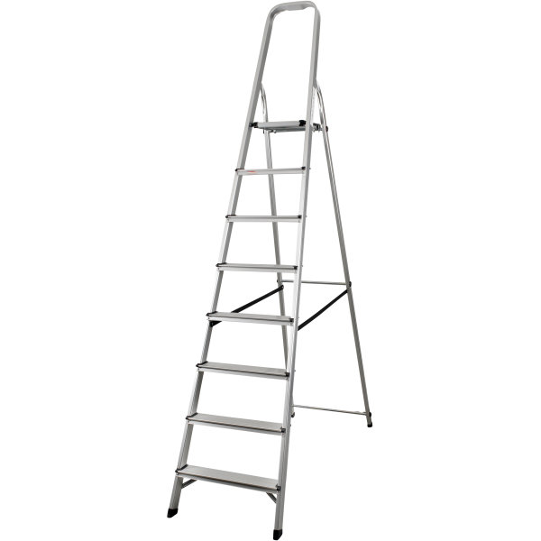 Stege 8 steg, aluminium, höjd 172 cm