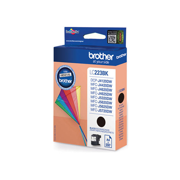 Bläckpatron Brother LC223BK Svart 550 sidor