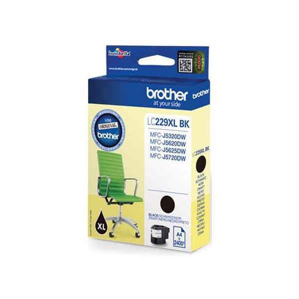 Brother LC229XLBK bläckpatron, svart, 2400 s