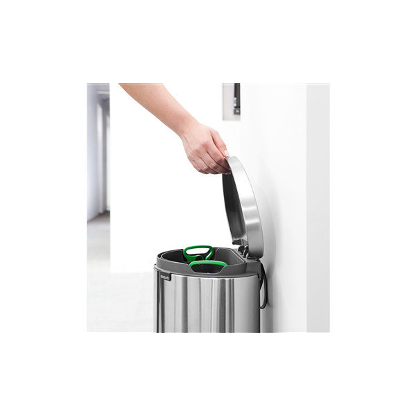 Brabantia Flatback Pedalspand 30 liter, mat stål
