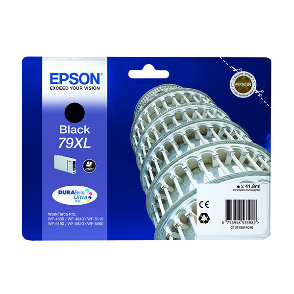Epson nr 79XL bläckpatron, svart, 2600 s