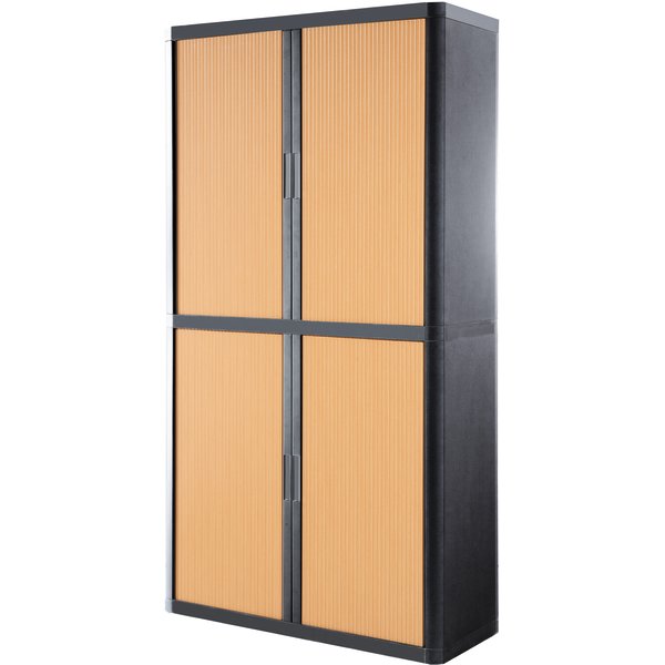 Paperflow Easy Office 2 m, 4 hyllor, antracit/bok
