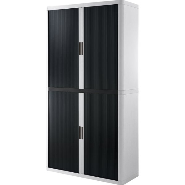 Paperflow Easy Office 2 m, 4 hyllor, vit/svart