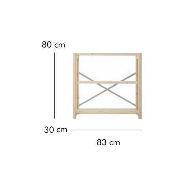 ABC förvaringshylla HxBxD: 80x83x30 cm, natur