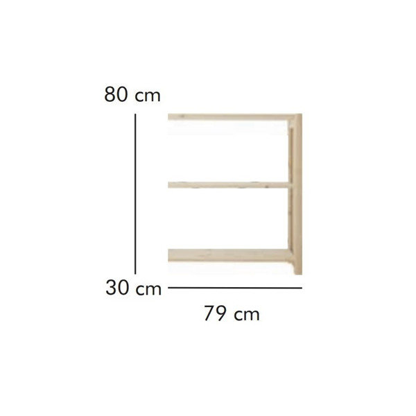 ABC Tillbyggnadsdel, HxBxD: 80x79x30 cm, natur