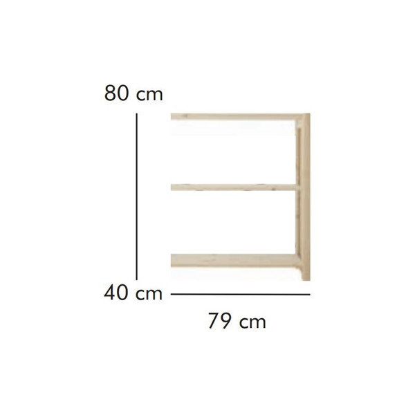 ABC Tillbyggnadsdel, HxBxD: 80x79x40 cm, natur