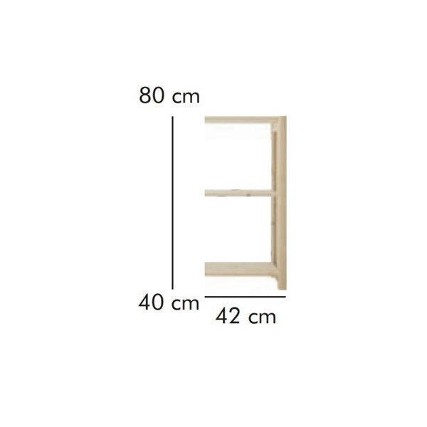 ABC Tillbyggnadsdel, HxBxD: 80x42x40 cm, natur