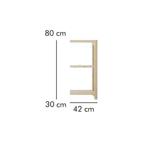 ABC Tillbyggnadsdel, HxBxD: 80x42x30 cm, natur