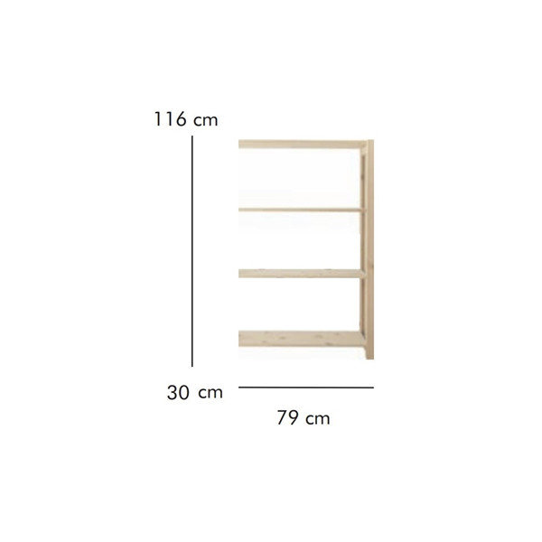 ABC Tillbyggnadsdel, HxBxD: 116x79x30 cm, natur