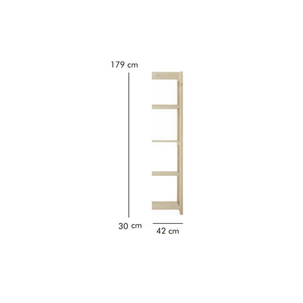 ABC Tillbyggnadsdel, HxBxD: 179x42x30 cm, natur
