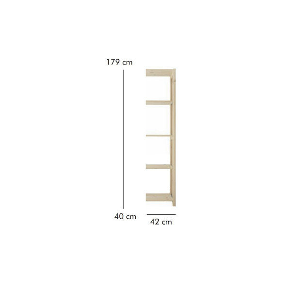 ABC Tillbyggnadsdel, HxBxD: 179x42x40 cm, natur