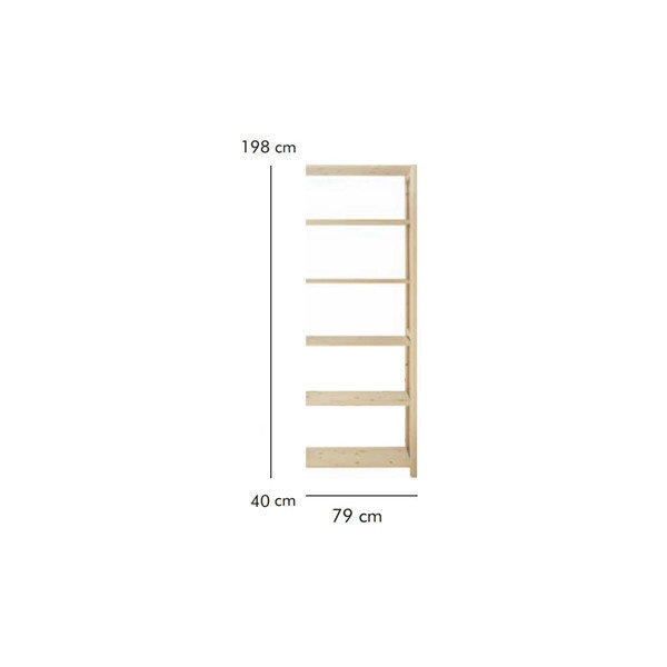 ABC Tillbyggnadsdel, HxBxD: 198x79x40 cm, natur