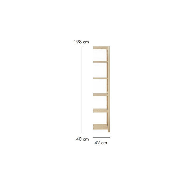 ABC Tillbyggnadsdel, HxBxD: 198x42x40 cm, natur