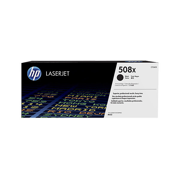 HP 508X/CF360X Lasertoner, svart, 12 500 s