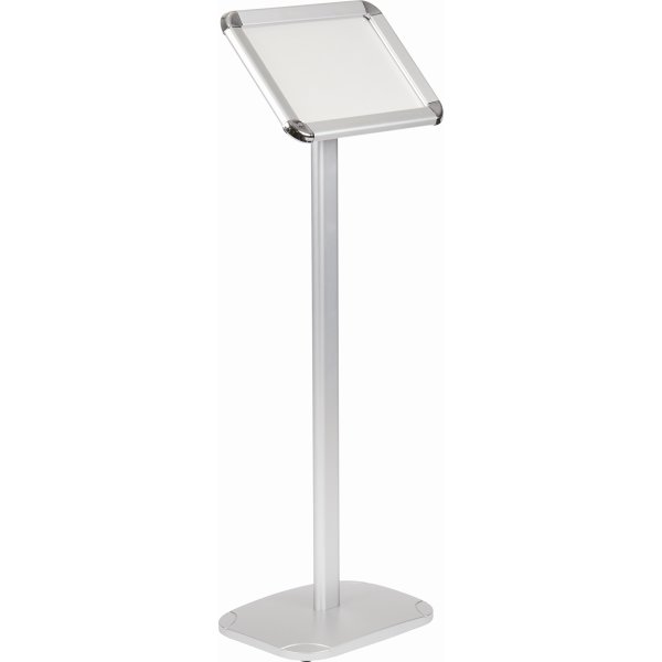 Skylthållare på stativ, Clip-on-ram, A4, aluminium