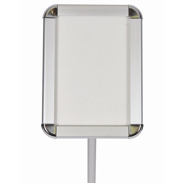 Skylthållare på stativ, Clip-on-ram, A4, aluminium