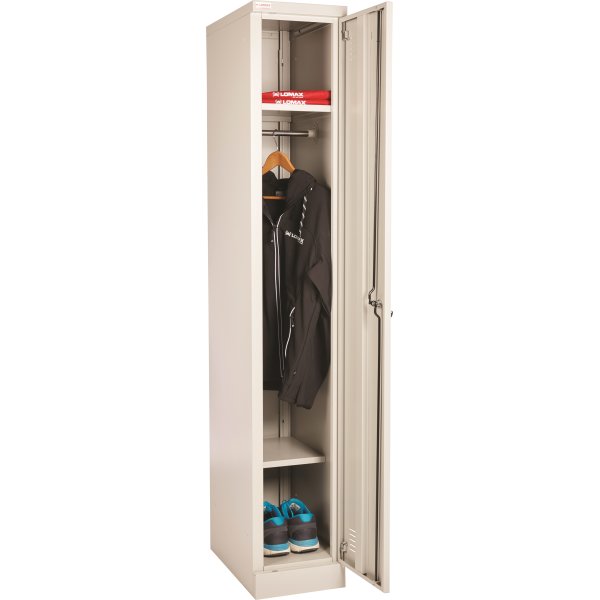 Omklädningsskåp Lomax 1 dörr Grå H180xB30xD50 cm