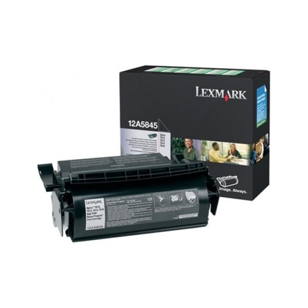 Lasertoner Lexmark 12A5845 Svart 25 000 sidor