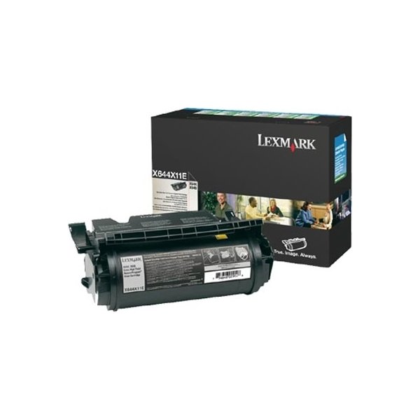 Lexmark X644X11E lasertoner, sort, 32000s