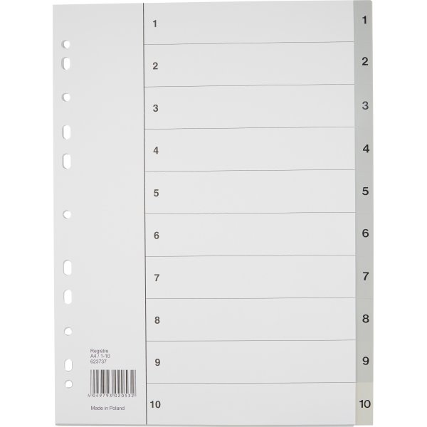Register Budget A4 1-10 Plast