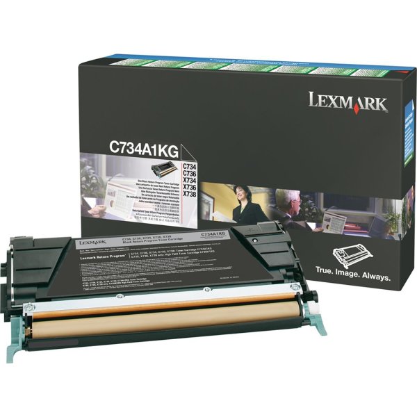 Lexmark C734A1KG lasertoner, sort, 8000s