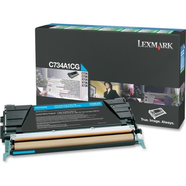 Lasertoner Lexmark C734A1CG Blå 6000 sidor