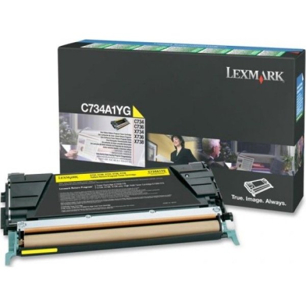 Lasertoner Lexmark C734A1YG Gul 6000 sidor
