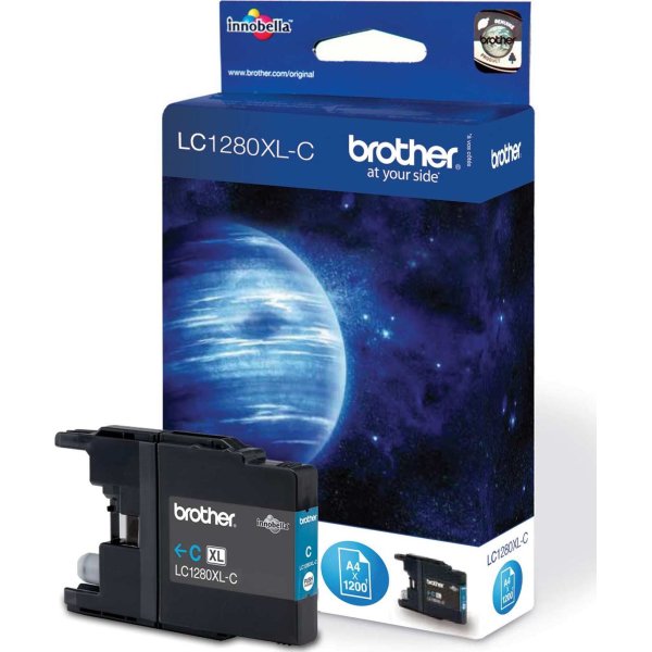 Bror LC1280XL bläckpatron, cyan, 1200 s