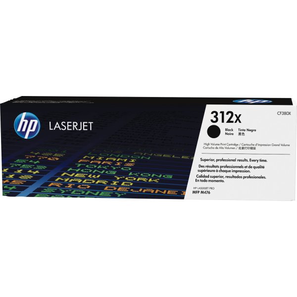 HP nr 312X/CF380X Lasertoner, Svart, 4400 s