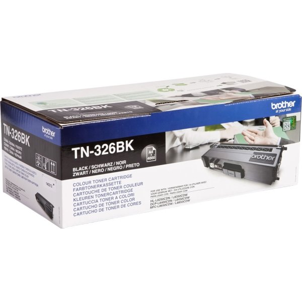 Brother TN326BK lasertoner, sort, 4000 s.