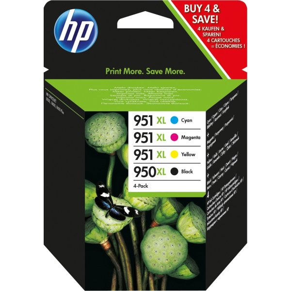 HP nr.950XL/951XL blækpatroner, sampak