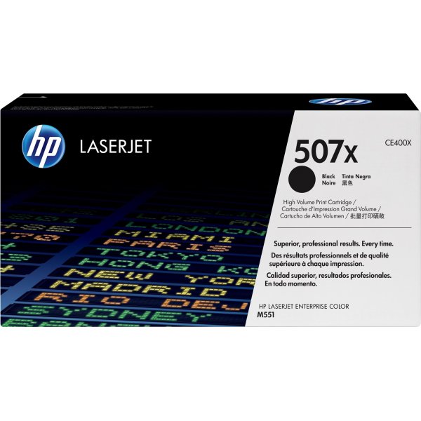 HP 507X/CE400X lasertoner, svart, 11 000 s