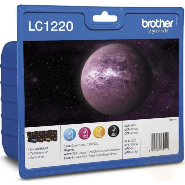 Brother LC1220VALBPDR bläckpatroner, flerpack
