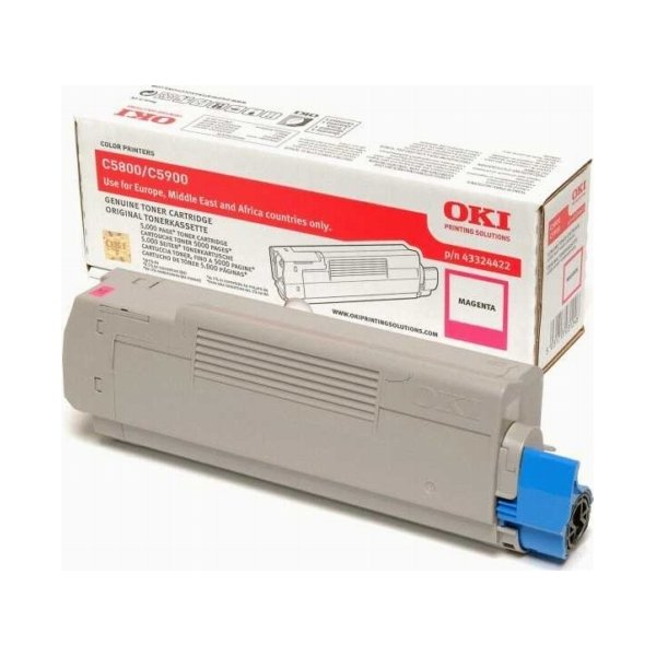 Lasertoner OKI 43324422 Röd 5000 sidor