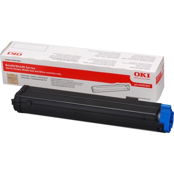 OKI 43502302 lasertoner, svart, 3000s