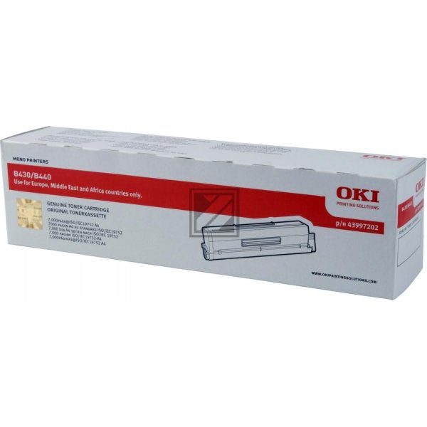 Lasertoner OKI 43979202 Svart 7000 sidor