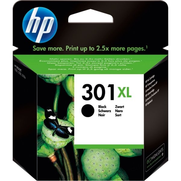 Bläckpatron HP 301XL CH563EE Svart 480 s