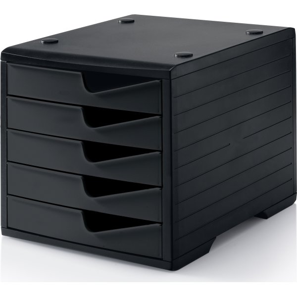 Styrswing förvaringsbox med 5 lådor, svart