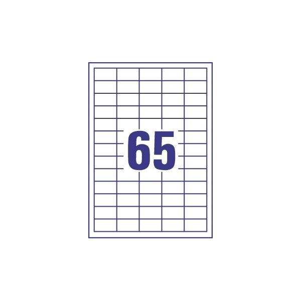Budget universaletikett, 38x21,2 mm