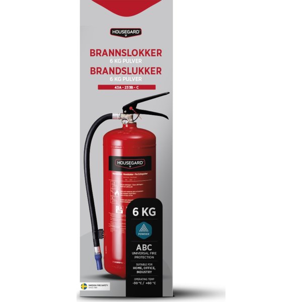 Housegard Pulverslukker 6 kg