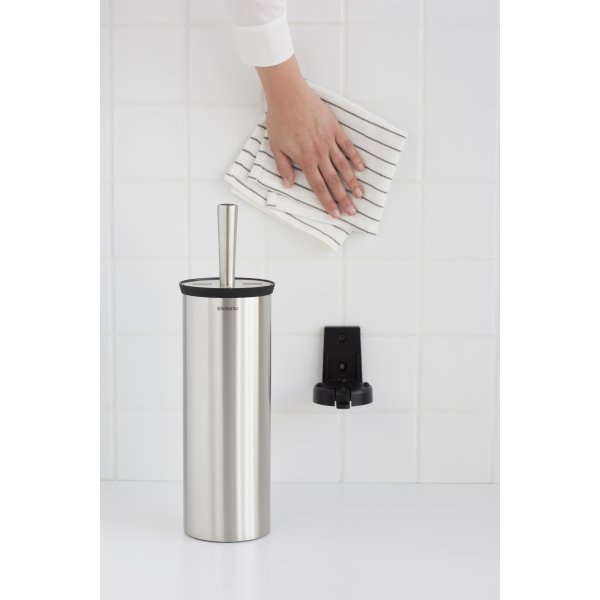Brabantia Toiletbørste og holder t/væg, blank stål