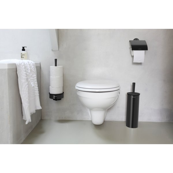 Brabantia Toiletrulle dispenser t/væg, sort