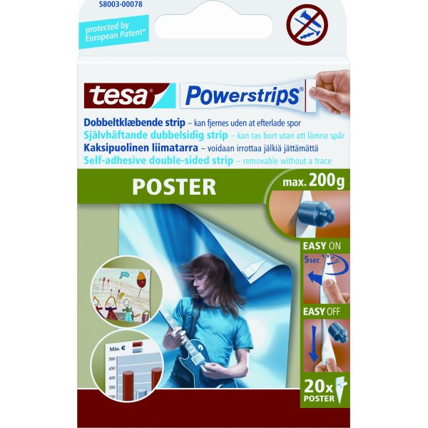 Tesa Powerstrips Poster, 20 st.