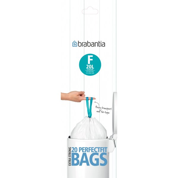 Brabantia Affaldspose F, 20 liter slim, 20 stk.
