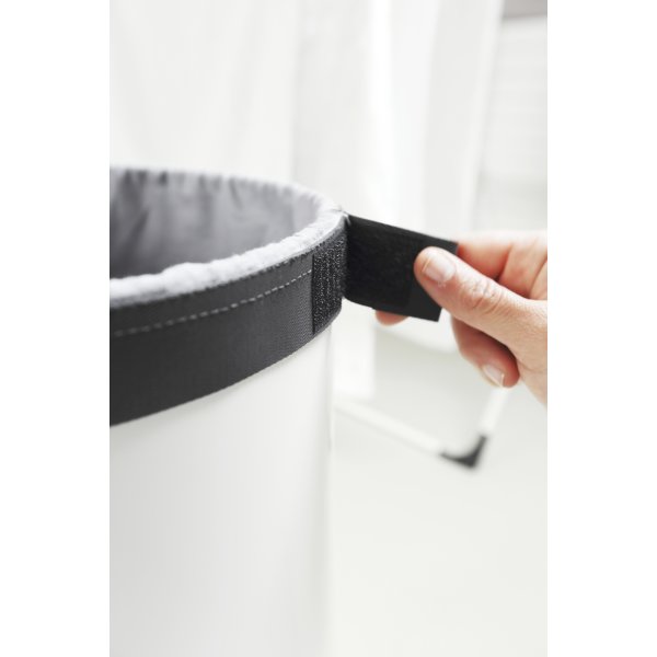 Tvättkorg Brabantia 60 L Vit med korklock