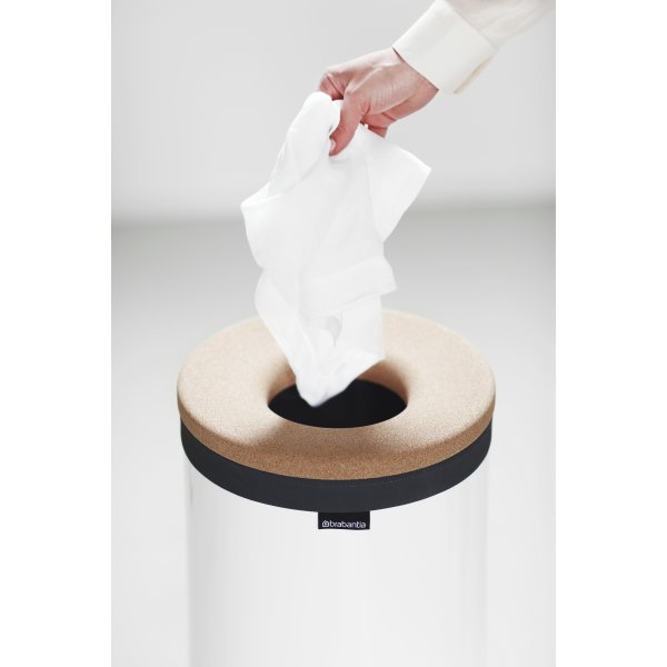 Tvättkorg Brabantia 60 L Vit med korklock