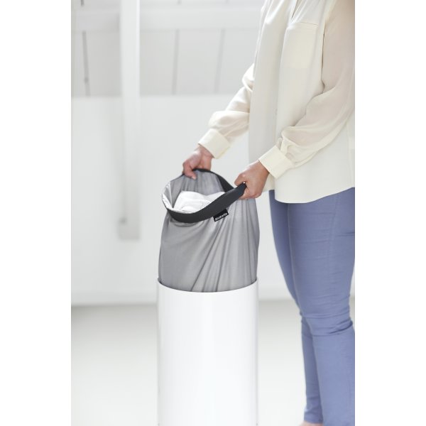 Tvättkorg Brabantia 60 L Vit med korklock