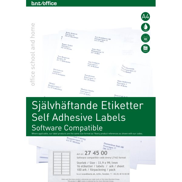 b.n.t OfficeLine Multietikett, 99,1x33,9 mm